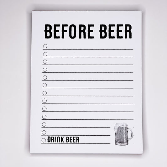 Before Beer List - Notepad