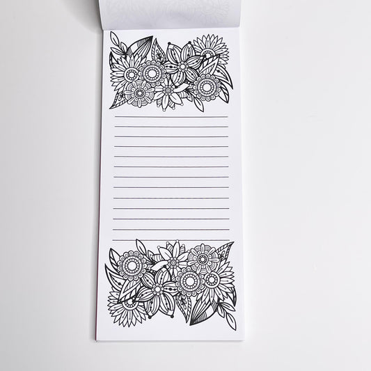 Blossoming Coloring - Tall Notepad