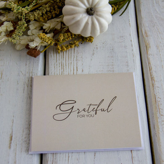 Grateful For You - Note Card