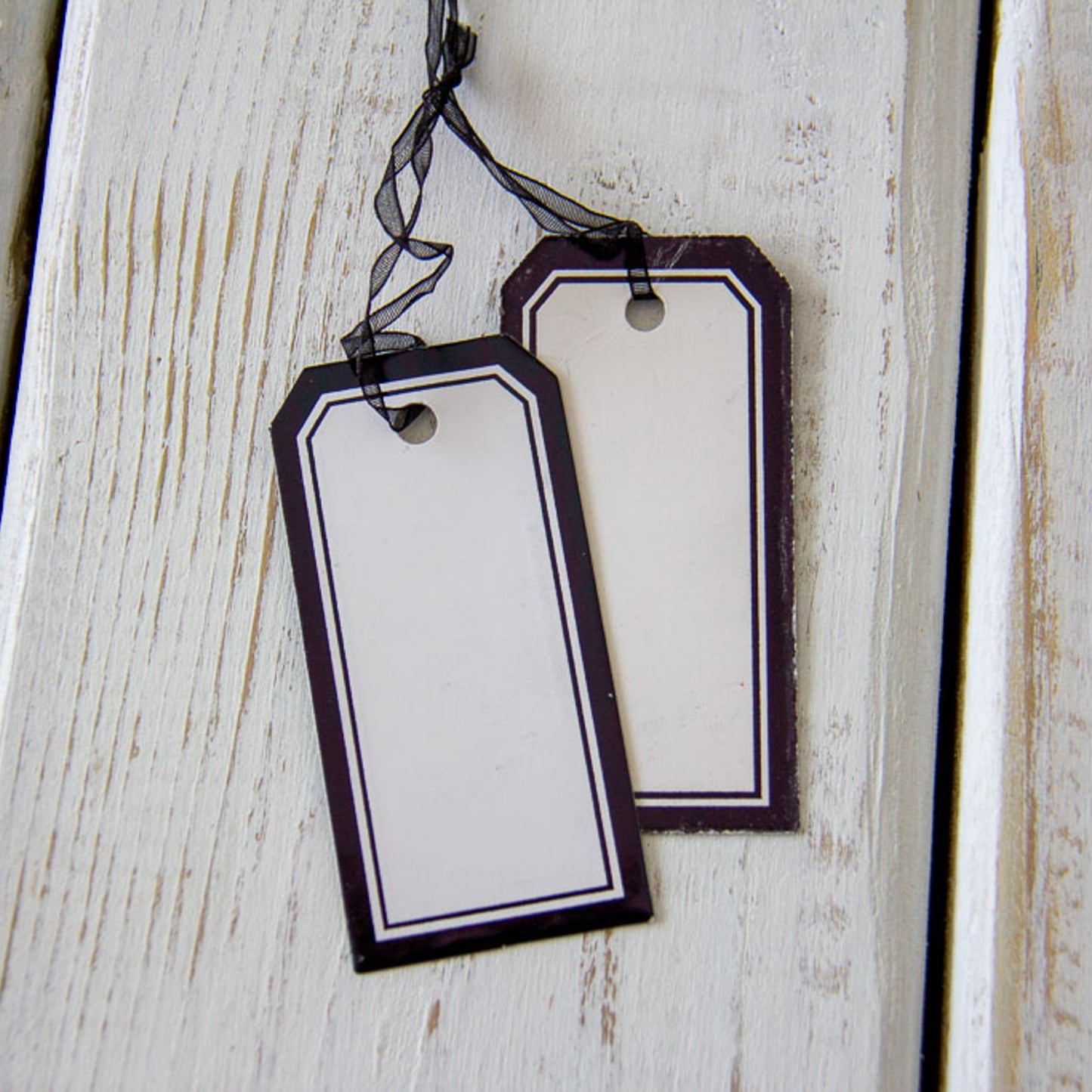Black and White Plain Gift Tags
