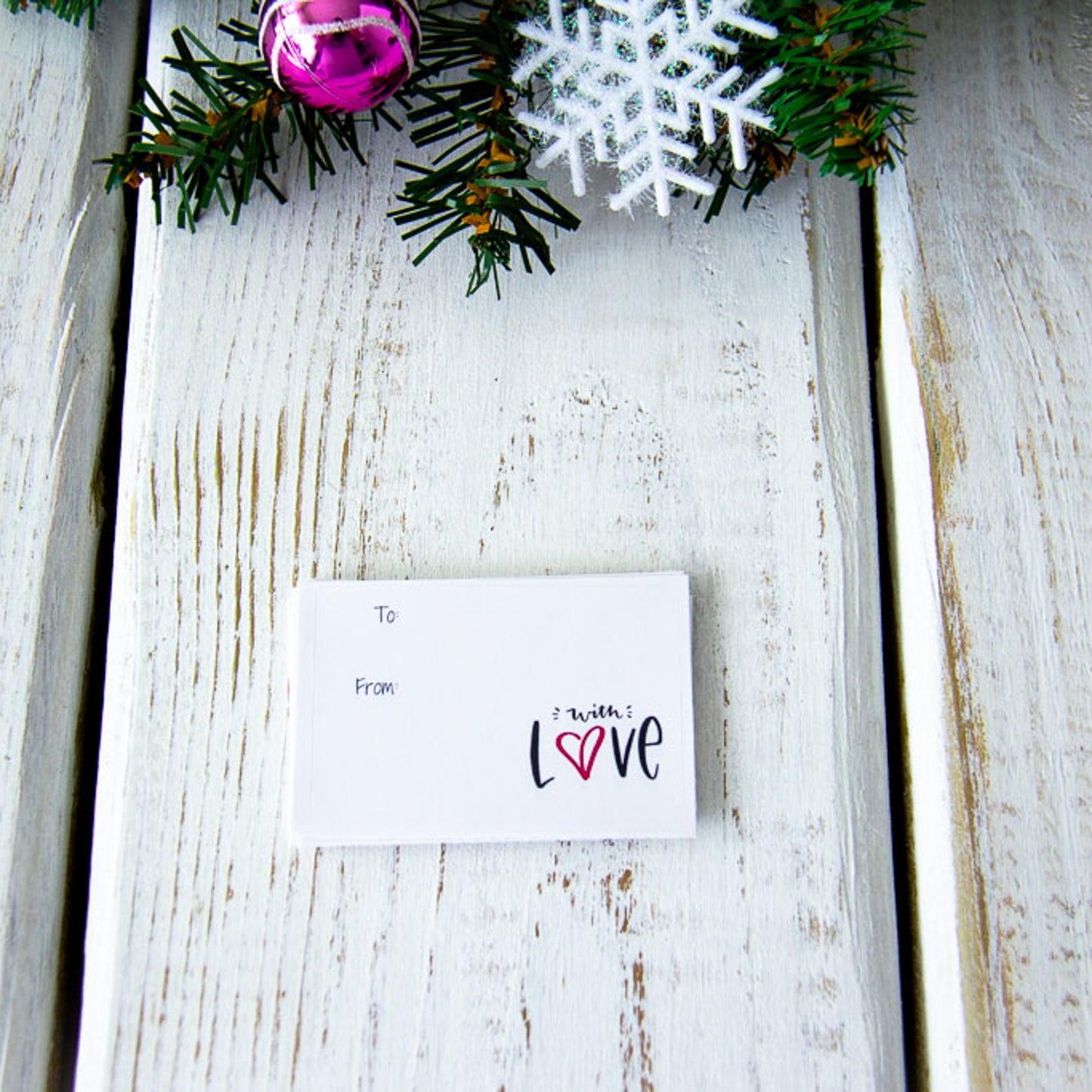 With Love - Adhesive Gift Tags
